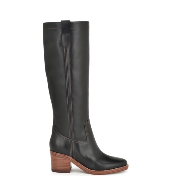 Nine West Shoes - Hecee Block Heel Tailored Leather Boots